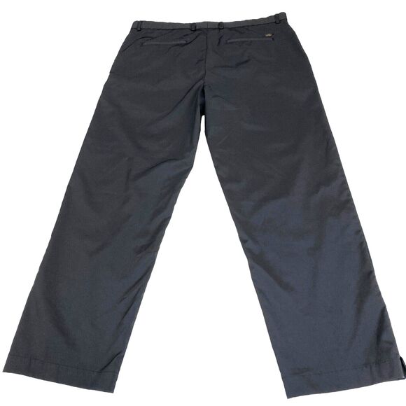 Greg Norman Dress Pants Mens 38 Black Solid Classic Fit Flat Front Straight Leg - Picture 4 of 15